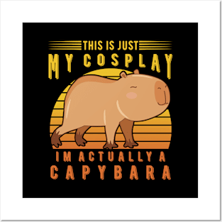 Capybara cosplay Posters and Art